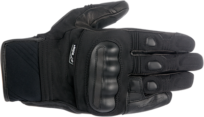 Black Alpinestars Corozal V2 Drystar® gloves in small size, featuring protective design and durable material for motorcycle riding.