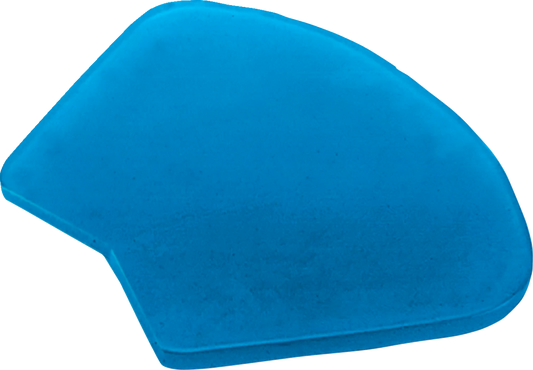 Blue SADDLEMEN Do-It-Yourself seat pad in extra-large size, raw finish, designed for custom motorcycle seats.