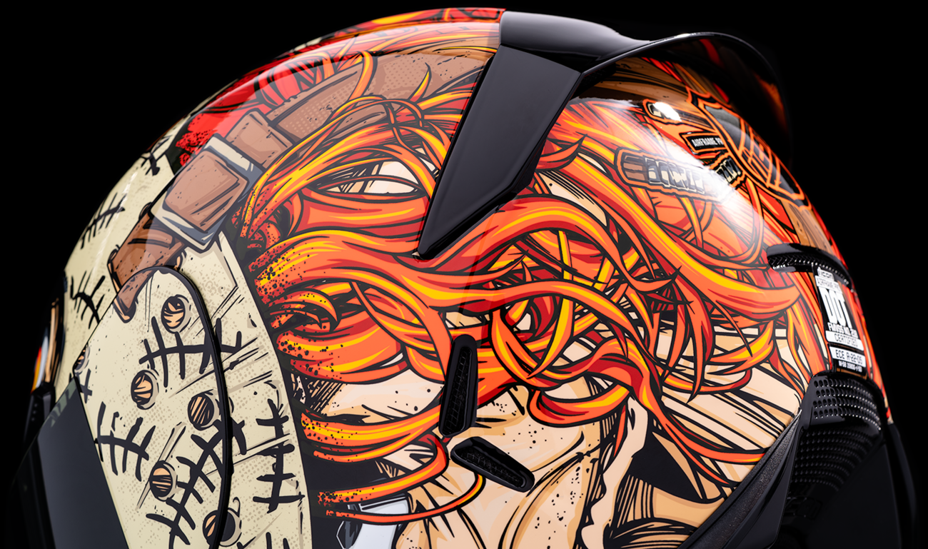 Red ICON Airframe Pro™ helmet in 3XL size, featuring a sleek design and top shelf safety features, shown in the image.
