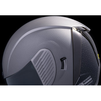Silver ICON Airform MIPS Counterstrike helmet in 2XL size, featuring a sleek design and advanced safety features.