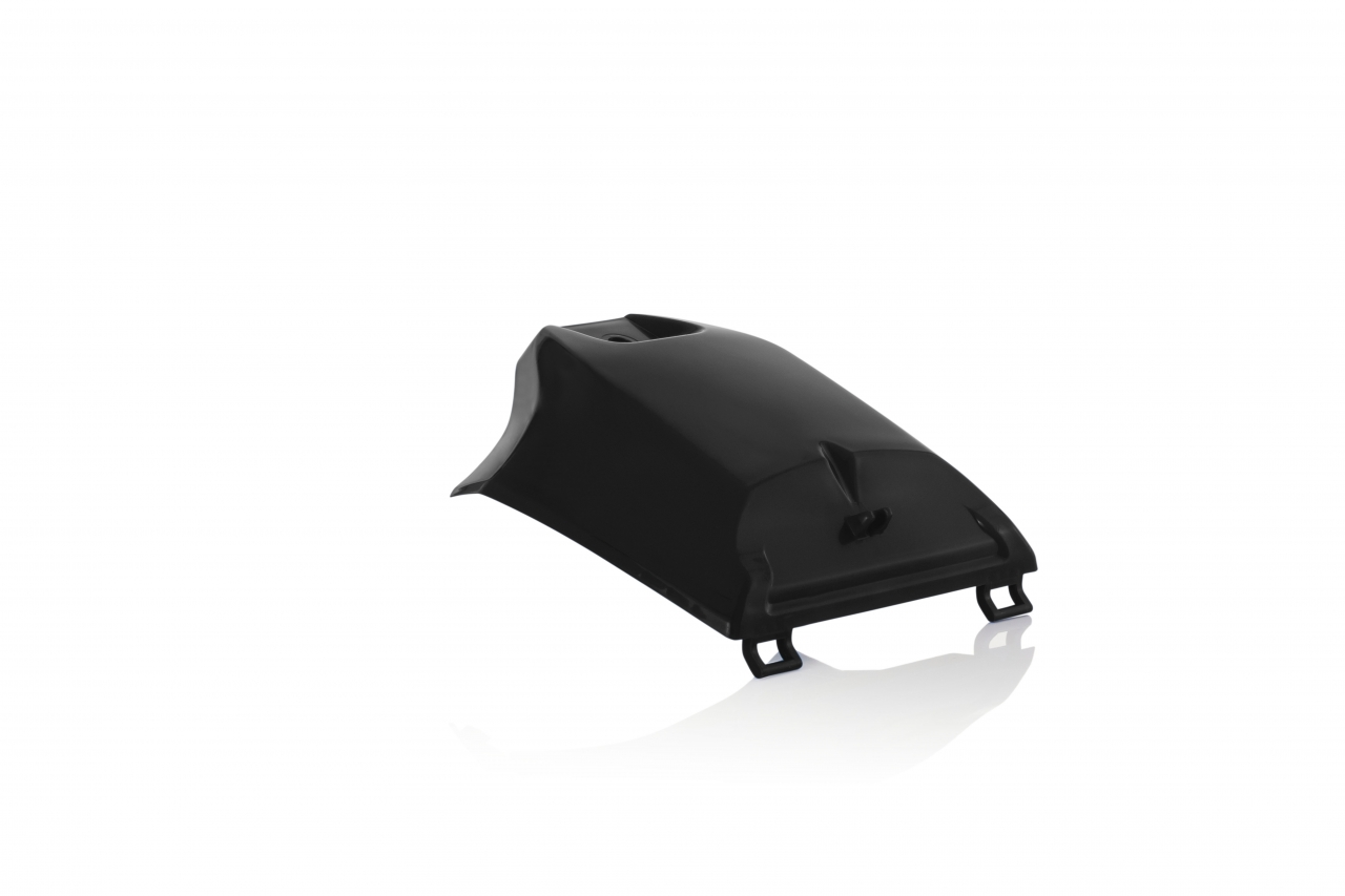 Black Acerbis tank cover for motorcycle body, designed by Bill's Exhausts, with a sleek smooth finish and secure fit.