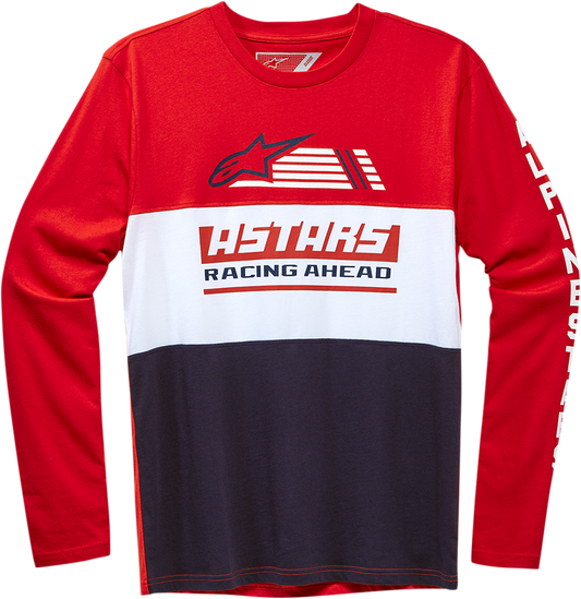 Red Bill's Exhausts Rivalry long-sleeve T-shirt in 2XL, featuring a casual fit and graphic design on the front.