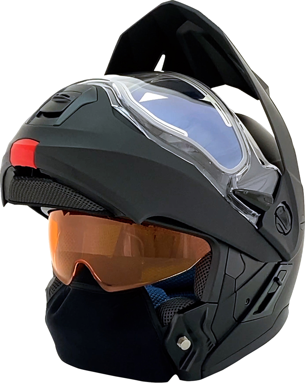 Matte black AFX FX-111DS electric snow helmet in XS size, featuring a sleek design and secure fit for winter snow sports.