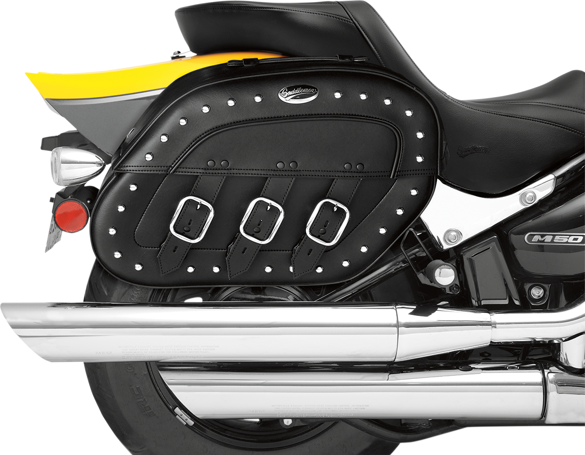 SADDLEMEN Desperado Rigid Mount Universal seat by Bill's Exhausts, shown in black with textured finish and mounting hardware.