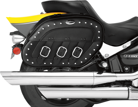 SADDLEMEN Desperado Rigid Mount Universal seat by Bill's Exhausts, shown in black with textured finish and mounting hardware.