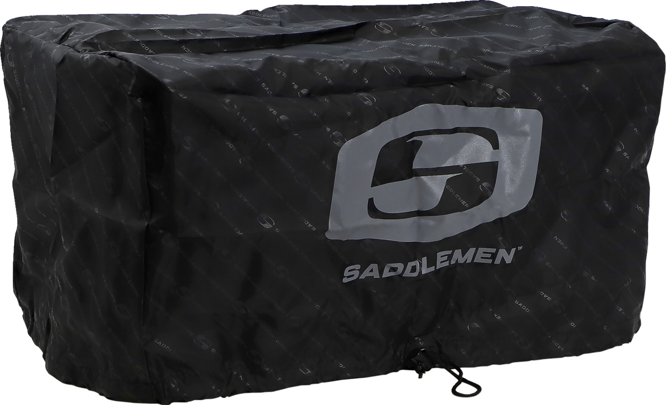 Bill's Exhausts Saddlemen DB3100 rain cover for motorcycle seats, waterproof protective cover displayed on the seat.