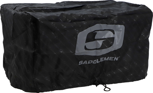 Bill's Exhausts Saddlemen DB3100 rain cover for motorcycle seats, waterproof protective cover displayed on the seat.