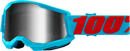 100% Strata 2 Goggles - Summit - Silver Mirror 50028-00011 - Howling Moto