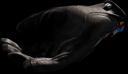 Black ICON Hooligan™ Lucky Lid Gloves in small size, designed for motorcycle riding, with protective features and a snug fit.
