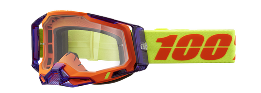 100% Racecraft 2 Goggles - Panam - Clear 50009-00021 - Howling Moto