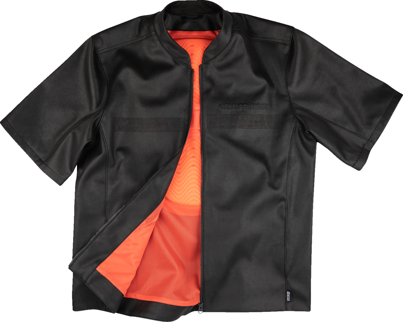 Black ICON Short Track™ Jacket with short sleeves, medium size, showing front view and lightweight fabric.