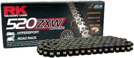 RK EXCEL, RK EXCEL Bl520zxw Drive Chain Black 520 X 120 for Racing and Performance Vehicles