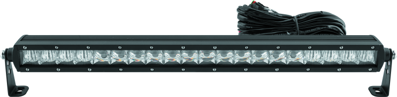 QuadBoss single row 21.5-inch LED light bar for off-road powersports vehicles, featuring durable mounting and bright illumination.