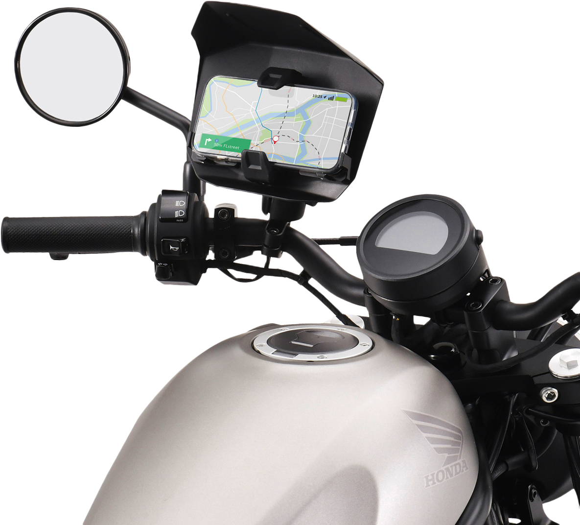 ZETA, ZETA Tough Lock Phone Mount with Shield Kit - CNC Precision Motorcycle Smartphone Holder ZE60-0030