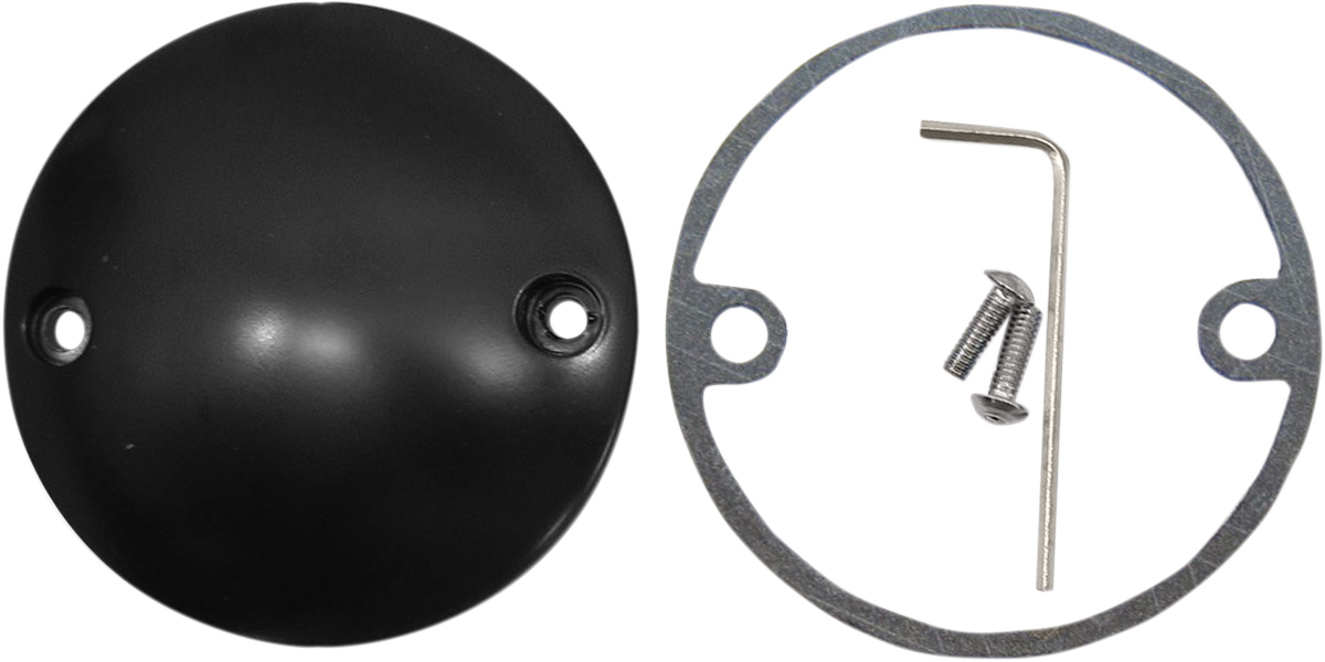 Black points cover for motorcycle ignition system by DRAG SPECIALTIES, model 30-0152KSB, with a flat black finish.