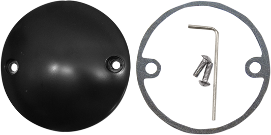 Black points cover for motorcycle ignition system by DRAG SPECIALTIES, model 30-0152KSB, with a flat black finish.