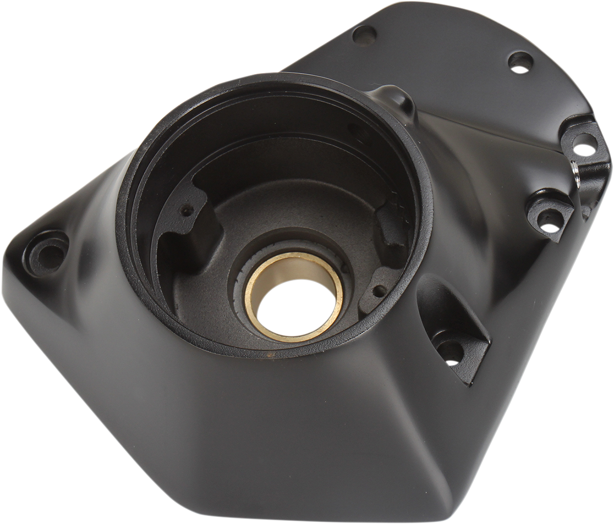 Satin black DRAG Specialties cam cover for Big Twin motorcycle engine, part #35-0015SB, with detailed metal finish.