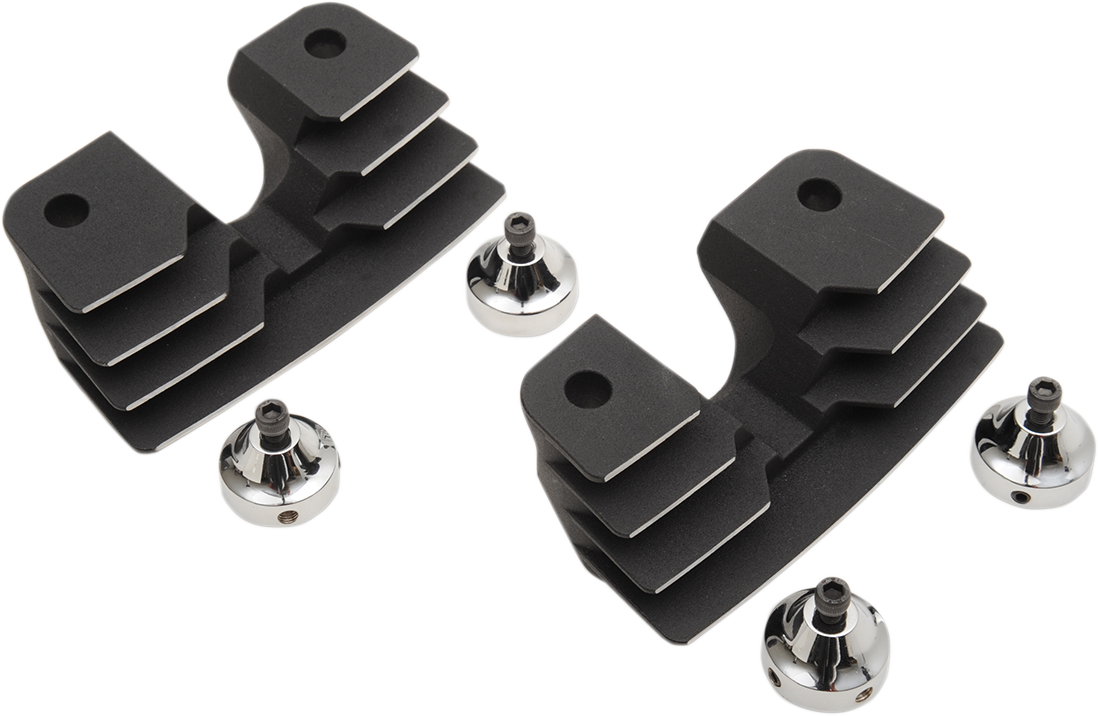 DRAG SPECIALTIES Twin Cam spark plug cover in wrinkle black, showcasing detailed finish and mounting design.
