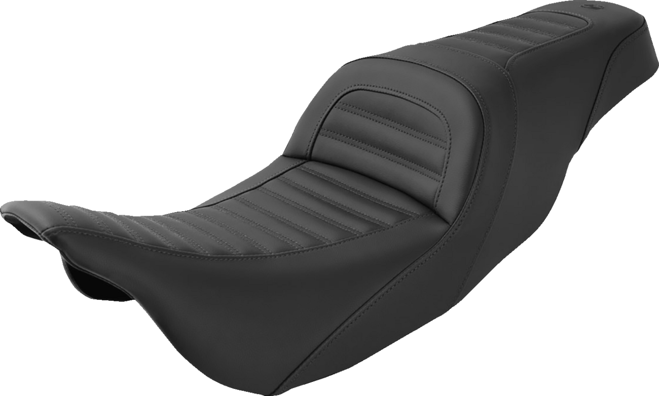 SADDLEMEN Slim Roll & Pleat Seat - Black - '08-'23 FL 808-07B-161