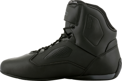 Alpinestars Faster-3 Rideknit® shoes in black and gray, US size 7, featuring lightweight design and breathable textile material.