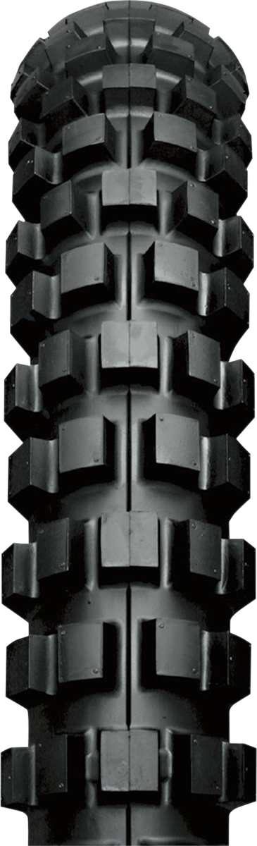 IRC Battle Rally TR8 front tire 3.00-21 for off-road and street riding, featuring rugged tread pattern and durable rubber construction.