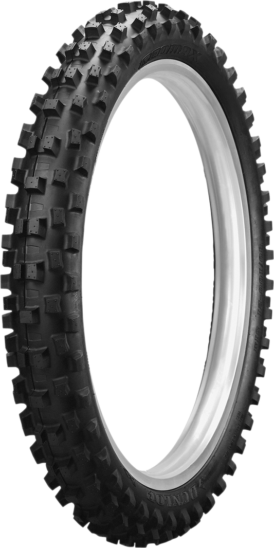 Dunlop Geomax MX3S front motocross tire 80/100-21 with knobby tread pattern for off-road racing.