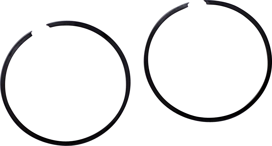 Parts Unlimited ring set R09-695 for piston replacement, showing metal piston rings arranged in a neat set.