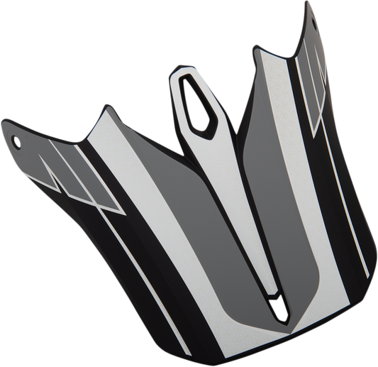 Gray and white Z1R F.I. visor kit for Hysteria MIPS helmets, featuring clear and durable visor components.