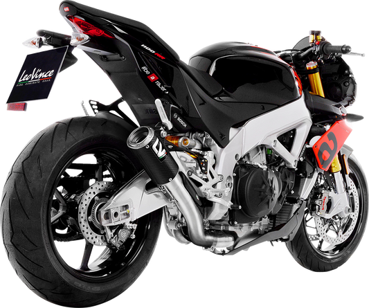 Leovince LV Corsa carbon fiber muffler for RSV4 1100 2021-2024 motorcycle exhaust system by Bill's Exhausts.