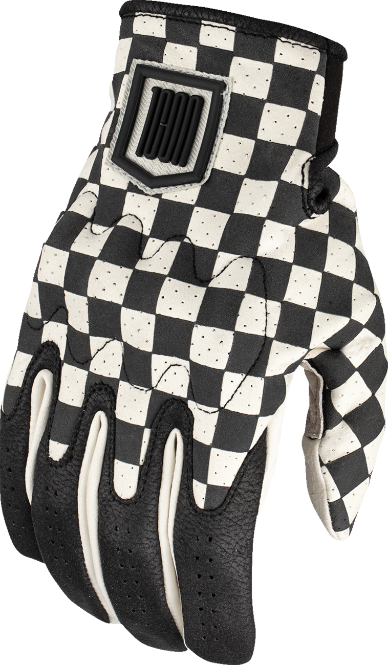 Bill's Exhausts Airform Slabtown™ Gloves in checker pattern, XL size, showing the textured fabric and stylish design.