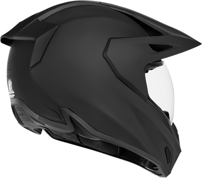 Icon Variant Pro™ helmet in rubatone black with XS size and sleek design, featuring matte black finish and ventilation vents.