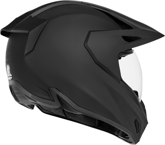 Icon Variant Pro™ helmet in rubatone black with XS size and sleek design, featuring matte black finish and ventilation vents.