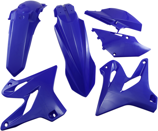 Blue ACERBIS standard replacement body kit for motorcycles, featuring durable body panels and sleek design.