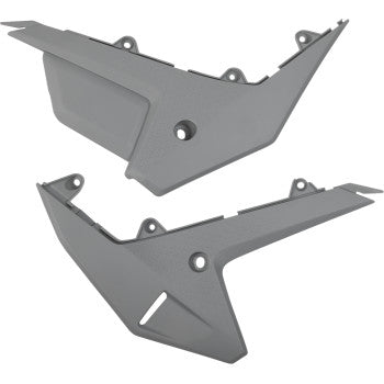 Gray ACERBIS lower side panels for Honda CRF250R and CRF450R 2025 models, designed for motorcycle body protection.