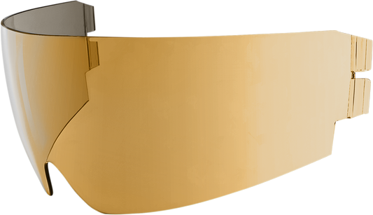 Bill's Exhausts ICON Alliance GT/Airflite/Airform Dropshield helmet parts in bronze color, close-up view of the helmet shield component.