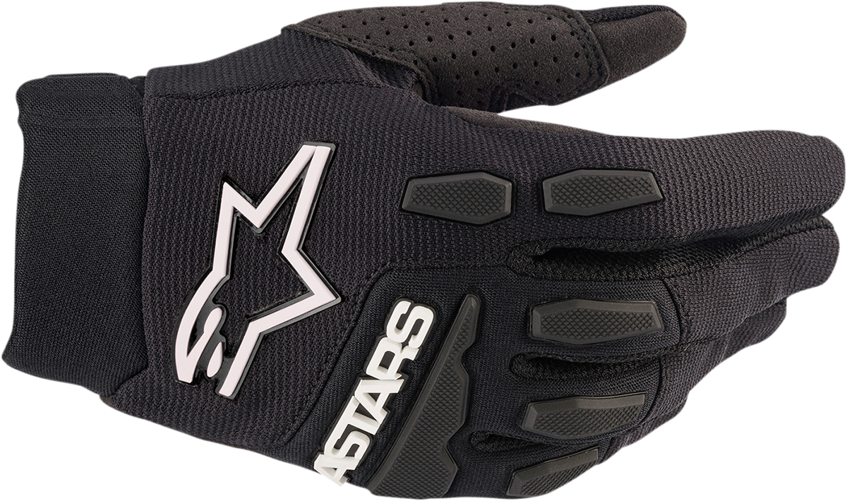 Alpinestars Women Stella Full Bore Gloves in black, medium size, showing the durable motorcycle glove with reinforced palms.