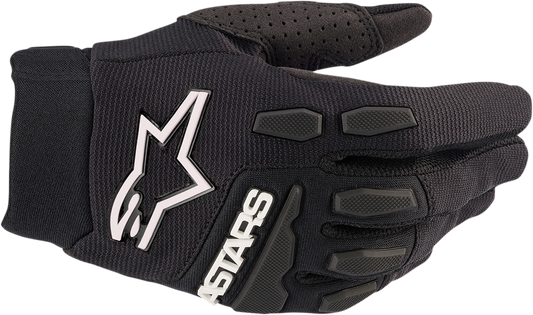 Alpinestars Women Stella Full Bore Gloves in black, medium size, showing the durable motorcycle glove with reinforced palms.