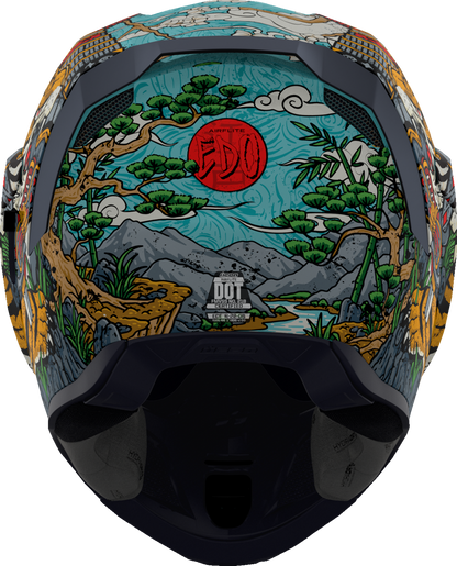 Bill's Exhausts ICON Airflite™ Helmet Edo MIPS® 3XL with sleek design, aerodynamic shape, and clear visor for motorcycle riding.