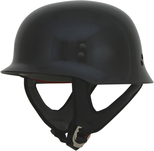 Gloss black AFX FX helmet in large size, featuring a sleek aerodynamic design and clear visor for motorcycle riding.