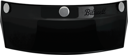 Black BILT WELL Moto 3-Snap Visor for helmets, part of Bill's Exhausts motorcycle helmet accessories collection.