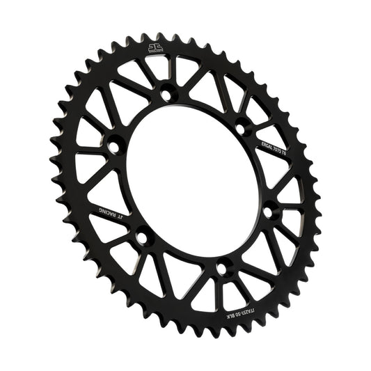 JT, JT RaceLite Rear 50-Tooth Aluminum Sprocket for 520 Chain - Black by JT (Part JTA251.50BLK)