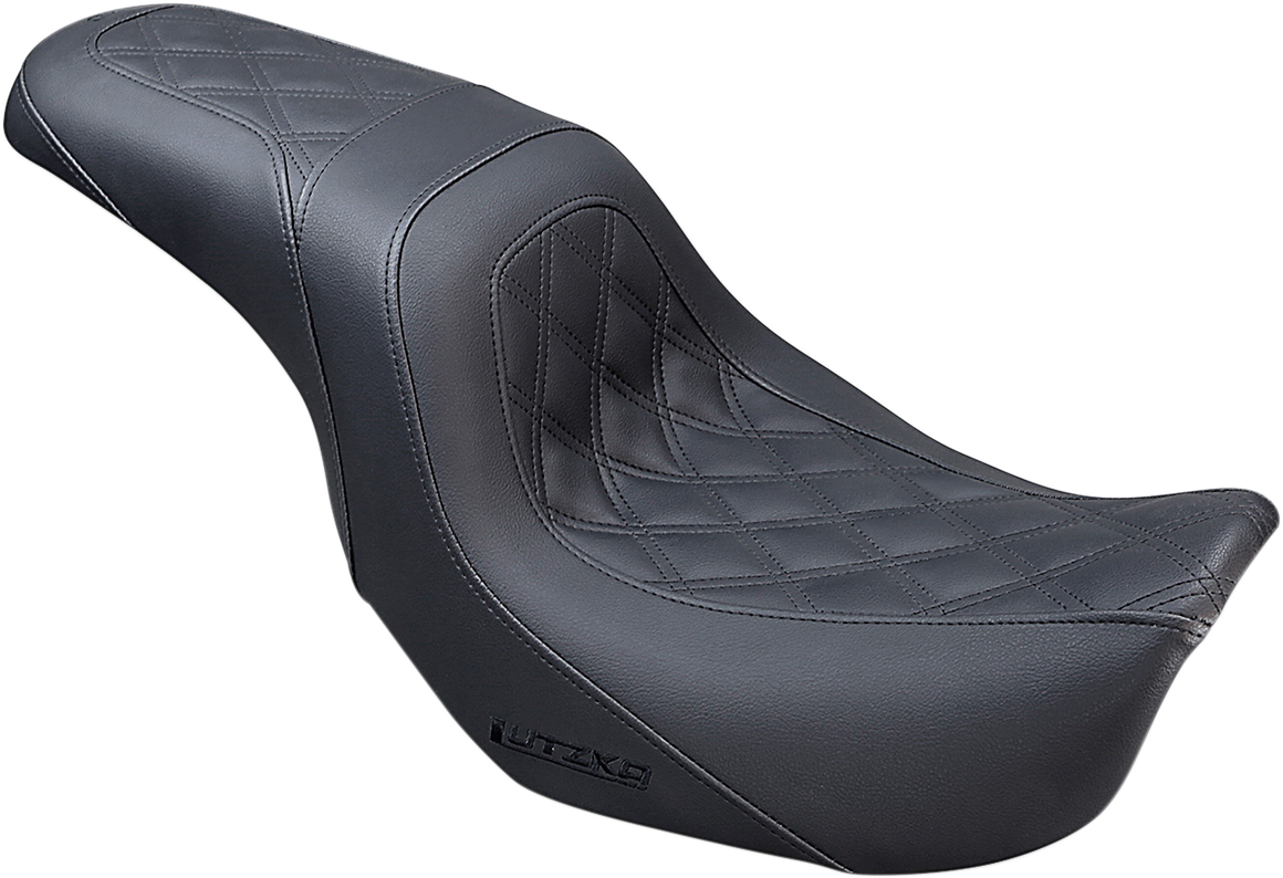 SADDLEMEN Lutzka Slim Seat GL80604DB motorcycle seat with sleek black design and contoured shape for comfort and style.