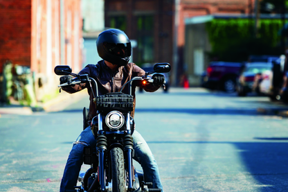 Kuryakyn Heavy Industry motorcycle mirrors in black with 6-inch stems, designed for Harley-Davidson and powersports bikes.