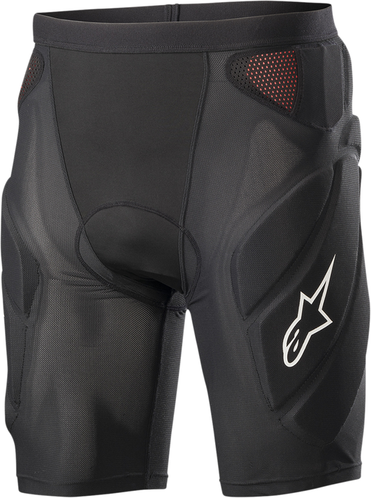 Black ALPINESTARS Vector Tech Shorts for men, large size, shown with detailed fabric and design features.