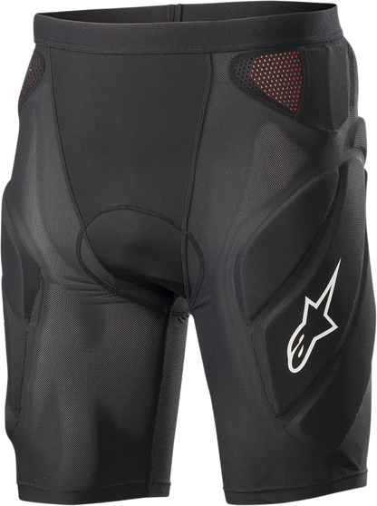 Alpinestars Vector Tech Shorts in black, XL size, showing durable fabric and athletic fit for motorcycle riding.