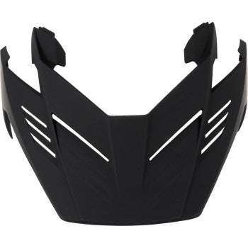ICON Elsinore™ Peak helmet part in black, Monotype design, size M-L, for motorcycle helmets, displayed on a plain background.