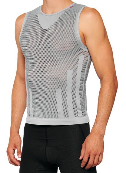 Gray 100% Zephyr Tank by Bill's Exhausts in Large/XL size, showing the sleeveless tank top's front view.