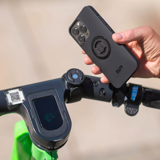 Bill's Exhausts SP CONNECT handlebar phone mount SPC+ for universal compatibility, securely holds smartphones during rides.