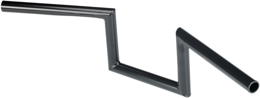 Black BILTWELL Zed handlebar by Bill's Exhausts, showcasing the sleek, curved design for motorcycle handlebars.