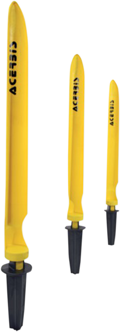 Yellow and black Acerbis Track Markers for body marking, designed for motorcycle or off-road vehicle use.